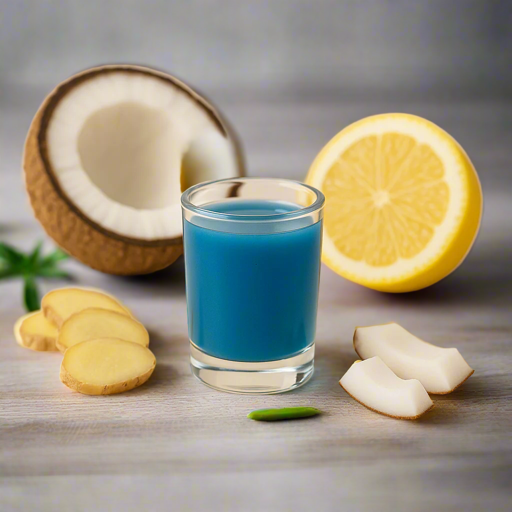 Set of 6 Blue Glow – Blue Spirulina 2oz Wellness Shot