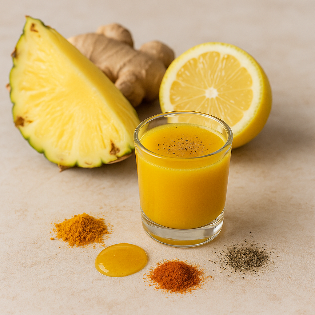 Set of 6 Pineapple Ginger Wellness Shot 2oz